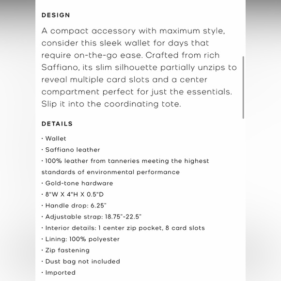 Michael Kors Jet Set Travel Saffiano Leather Quarter Zip Wallet - Picture 3 of 9